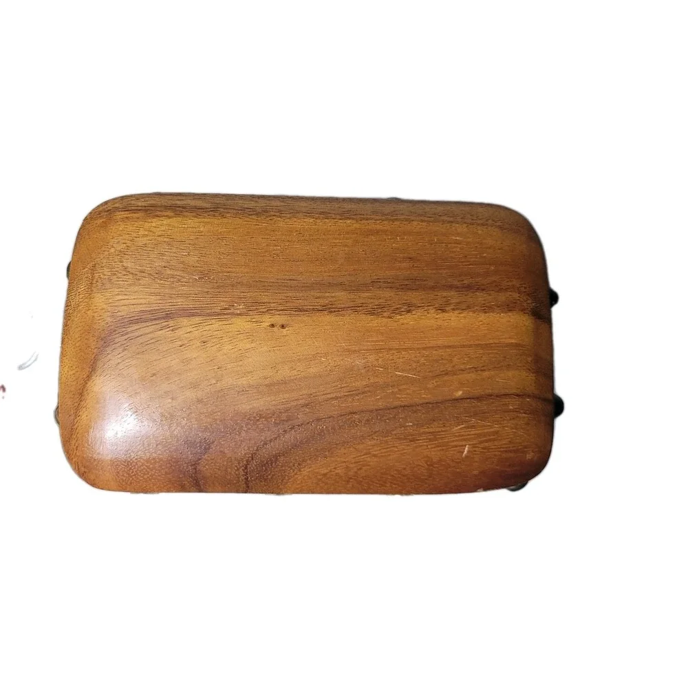 Vintage Mahler Purse Made In Philippines Wood Straw Grapes And Leaf...